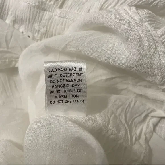 Olivaceous White Eyelet Tiered Short Dress/Tunic Sz-S - Picture 11 of 11